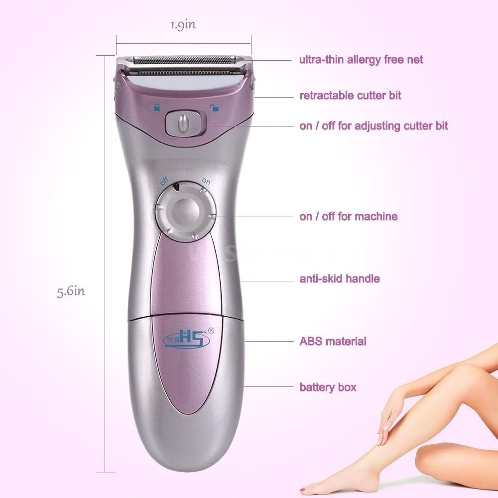 Electric Shaver for Women, Cordless Waterproof Personal Razor Remover Shavers Trimmer Kit for Ladys Legs Face Facial Hair Bikini Area Armpit Body, Purple