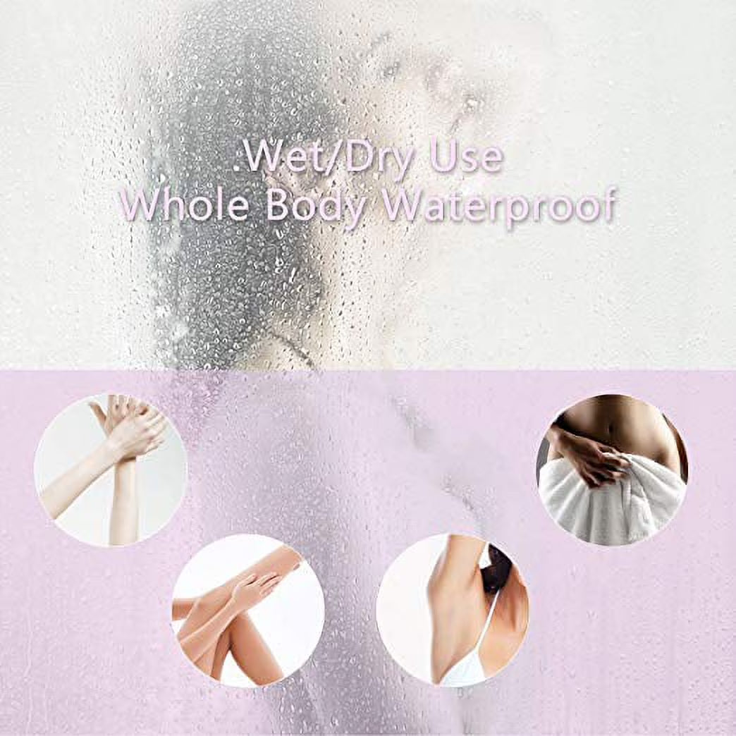 Electric Shaver for Women, Cordless Waterproof Personal Razor Remover Shavers Trimmer Kit for Ladys Legs Face Facial Hair Bikini Area Armpit Body, Purple