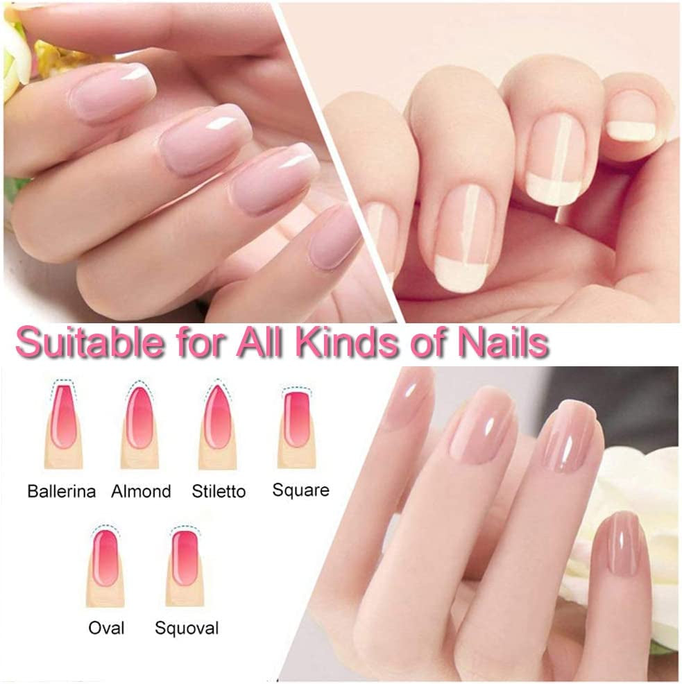5 Pcs Glass Nail File with Plastic Sleeve, Crystal Fingernail Files, Double Sided Finger Nail Files, Professional Manicure Nail Care for Women Girls