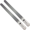 Stainless Steel Diamond Deb Nail File Manicure Pedicure Metal 7" Inch, Toenail Fingernail Files for Women Double Sided Dust Coating Suitable for Natural or Acrylic Nails (Pack of 2) by
