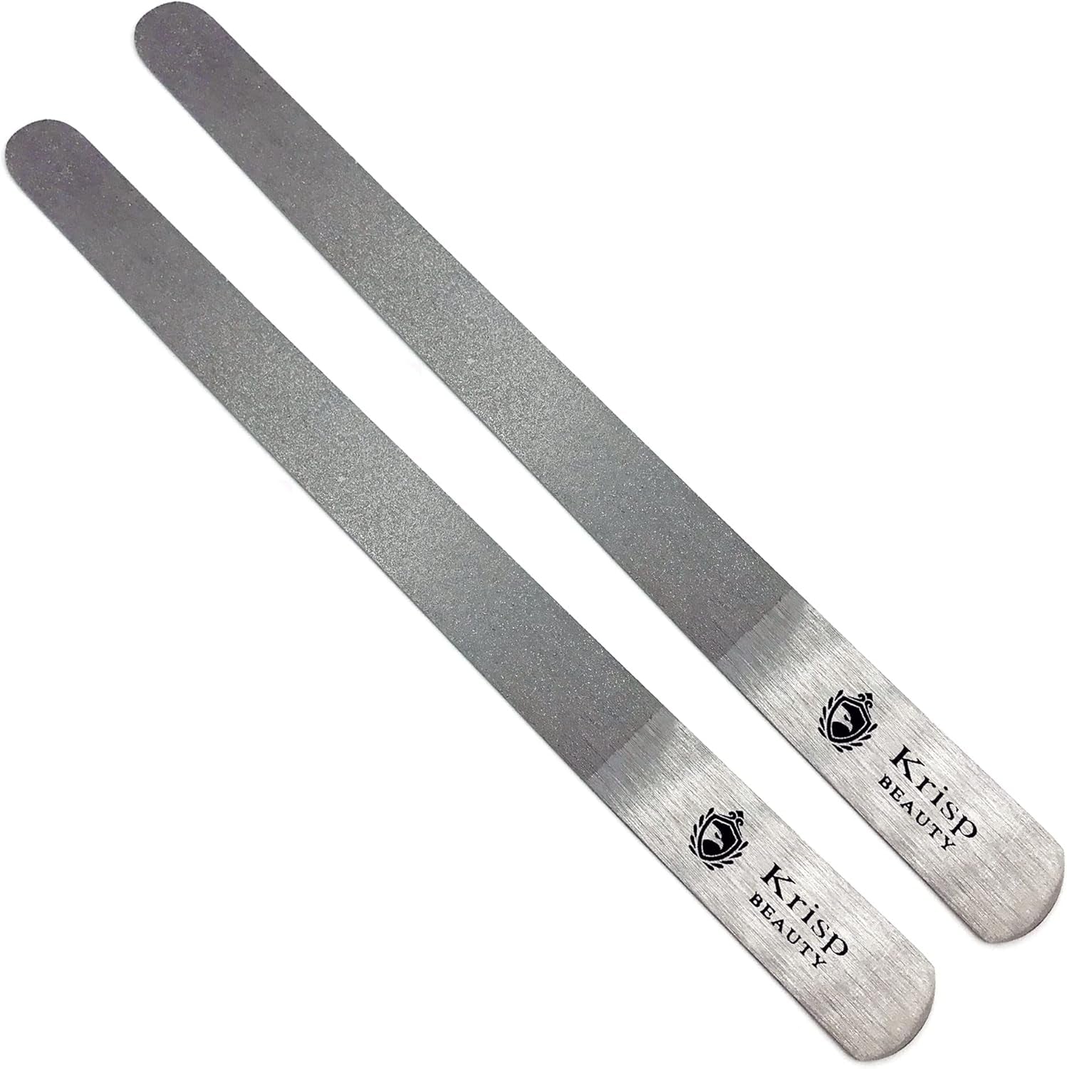 Stainless Steel Diamond Deb Nail File Manicure Pedicure Metal 7" Inch, Toenail Fingernail Files for Women Double Sided Dust Coating Suitable for Natural or Acrylic Nails (Pack of 2) by