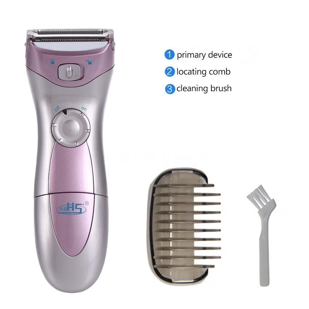 Electric Shaver for Women, Cordless Waterproof Personal Razor Remover Shavers Trimmer Kit for Ladys Legs Face Facial Hair Bikini Area Armpit Body, Purple